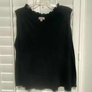 Knox Rose Black Sleeveless Blouse XL
